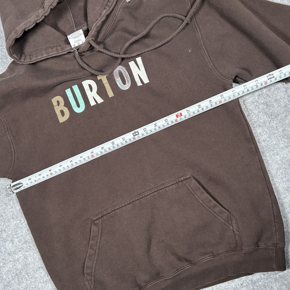 Vintage Burton Pullover Hoodie Men's Size Medium Brown Double Sided 2000s - Picture 3 of 12